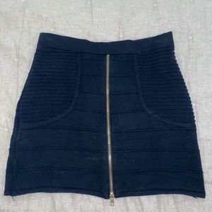 Black Romeo and Juliet Couture Zip-Up Black Skirt